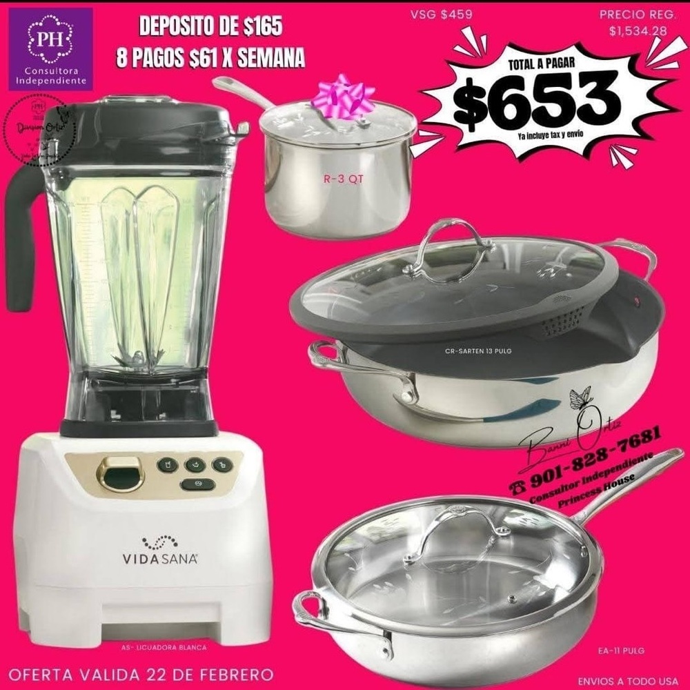 Princess House White and Silver Cookware Set